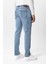 Açık Mavi Slim Fit 5 Cepli Pamuklu Denim Pantolon 6