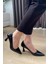 Kadın Samba Siyah Rugan 7 cm Ince Topuklu Stiletto 5