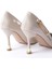 Kadın Fascino Krem Rugan Stiletto Topuklu Ayakkabı 7