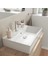 Sistema Z Tezgah Üstü Kare Lavabo 60 x 42 cm Beyaz Seramik 3