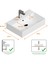 Sistema Z Tezgah Üstü Kare Lavabo 60 x 42 cm Beyaz Seramik 5