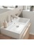 Sistema Z Tezgah Üstü Kare Lavabo 70 x 42 cm Beyaz Seramik 3