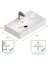 Sistema Z Tezgah Üstü Kare Lavabo 70 x 42 cm Beyaz Seramik 5