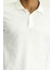 Polo Yaka Slim Fit Dar Kesim Keten Karışımlı Tişört 4