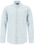 Uzun Kol Slim Fit Dar Kesim Spor Baskılı Keten Gömlek 1