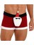 Erkek Kırmızı Kadife Noel Baba Figürlü Yılbaşı Boxer 1