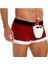 Erkek Kırmızı Kadife Noel Baba Figürlü Yılbaşı Boxer 2
