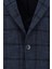 Slim Fit Dar Kesim Ekose Ceket 3