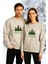 Unisex Kadın/ Erkek Bisiklet Yaka %100 Pamuk "yeni Yıl Temalı" Baskılı Sweatshirt 2