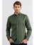 Erkek Slim Fit Dar Kesim Uzun Kollu Pamuklu Oxford Doku Kolay Ütülenebilir Yeşil Düğmeli Yaka Gömlek 1