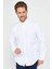 Slim Fit Uzun Kollu Kolay Ütü Teri Emen Nefes Alan Doku Kravatlık Dört Mevsim Beyaz Erkek Gömlek 1