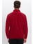 Unisex Standart Fit Anti-pilling Tüylenme Yapmayan Soğuk Geçirmez Bordo Dik Yaka Polar Sweatshirt 7