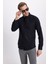 Erkek Slim Fit Dar Kesim Uzun Kollu Pamuklu Oxford Doku Kolay Ütü Siyah Düğmeli Yaka Gömlek 1