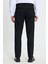 Erkek Slim Fit Dar Kesim Esnek Yan Cepli Bilek Boy Canvas Kesim Siyah Pantolon 7