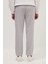 Erkek Slim Fit Dar Kesim Lastikli Bağcık Detaylı Gri Pantolon 7
