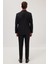 Erkek Slim Fit Mono Yaka Likralı Esnek Kumaş Siyah Takım Elbise 7