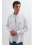 Erkek Regular Fit Rahat Kesim Çift Cepli Spor Yaka Denim Kırık Beyaz Gömlek 1