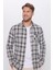 Erkek Slim Fit Dar Kesim Oduncu Tek Cep Kareli Kışlık Gömlek 1
