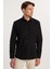 Modern Slim Fit Uzun Kollu Pamuklu Kolay Ütü Erkek Siyah Gömlek 1