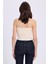 Kadın Slim Fit Dar Kesim Pamuklu Straplez Bej Bluz 7