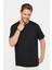 Relax Fit Rahat Kesim %100 Pamuk Yumuşak Dokulu Basic Bisiklet Yaka Siyah Tişört 1