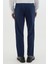 Erkek Slim Fit Dar Kesim Esnek Yan Cepli Bilek Boy Canvas Kesim Lacivert Pantolon 7