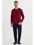 Erkek Regular Fit Pamuklu Düğmeli Yaka Beli Lastikli Desenli Bordo Pijama Takımı 1