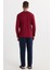 Erkek Regular Fit Pamuklu Düğmeli Yaka Beli Lastikli Desenli Bordo Pijama Takımı 7