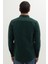 Erkek Slim Fit Dar Kesim Uzun Kollu Düz Kışlık Oduncu Yeşil Gömlek 7