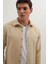 Erkek Slim Fit Dar Kesim Uzun Kollu Düz Kışlık Oduncu Açık Bej Gömlek 1