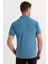 Erkek Slim Fit Dar Kesim Pamuklu Yumuşak Dokulu Serin Tutan Kumaş Düz Pike Mavi Polo Yaka Tişört 7