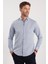 Slim Fit Açık Mavi Erkek Gömlek Klasik Stil Uzun Kol Çizgili Tasarım 1