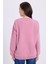 Kadın Oversize Geniş Kesim %100 Pamuk Basic Lila Bisiklet Yaka Sweatshirt 7