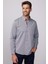Erkek Regular Fit Klasik Kesim Pamuklu Oxford Doku Tek Cepli Gri Düğmeli Yaka Gömlek 1