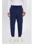 Unisex Relax Fit Rahat Kesim Şardonlu 3 Cepli Lastikli Jogger Paça Lacivert Eşofman Altı 1