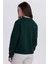Kadın Oversize Geniş Kesim Pamuklu Bisiklet Yaka Yeşil Sweatshirt 8