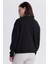 Kadın Oversize Geniş Kesim Pamuklu Bisiklet Yaka Siyah Sweatshirt 7