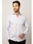 Erkek Regular Fit Klasik Kesim Pamuklu Kolay Ütü Çizgili Beyaz Gömlek 1