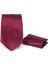 Klasik Armürlü Bordo Kravat 1