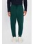 Unisex Relax Fit Rahat Kesim Şardonlu 3 Cepli Lastikli Jogger Paça Yeşil Eşofman Altı 1