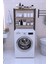 Beyaz Çamaşır Makinesi Üstü Düzenleyici Rafı, Banyo Dolabı, Pratik ve Şık Tasarım 1