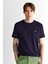 Erkek Lacivert Regular Fit Bisiklet Yaka T-Shirt 2325167T.433 4