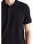 Erkek Siyah Regular Fit Logolu Polo 2425122T.5 5