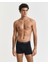 Erkek Siyah Slim Fit Logolu 3'lü Boxer 900023004.5 1