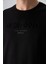 Siyah Pamuklu Kalın Yumuşak Dokulu Oversize Fit Baskılı Erkek T-Shirt - 88328 8