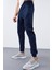 İndigo Fermuar Cepli Dar Kalıp Jogger Erkek Eşofman Alt - 84343 9