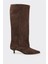 Kahve Deri Kadın Çizme 1