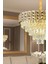 Asel Gold 60 cm Kristal Taşlı Modern Avize – Salon ve Oturma Odası 2