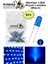 Mavi Mantar LED Diyot Lamba 50 Li 1 Paket Mavi 4.8 mm Mini Mantar LED Lamba Deney Bilim Proje Arduino Işığı 1