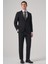 Erkek Siyah Poliviskon Basic Slim Fit Sivri Yaka Takım Elbise 5